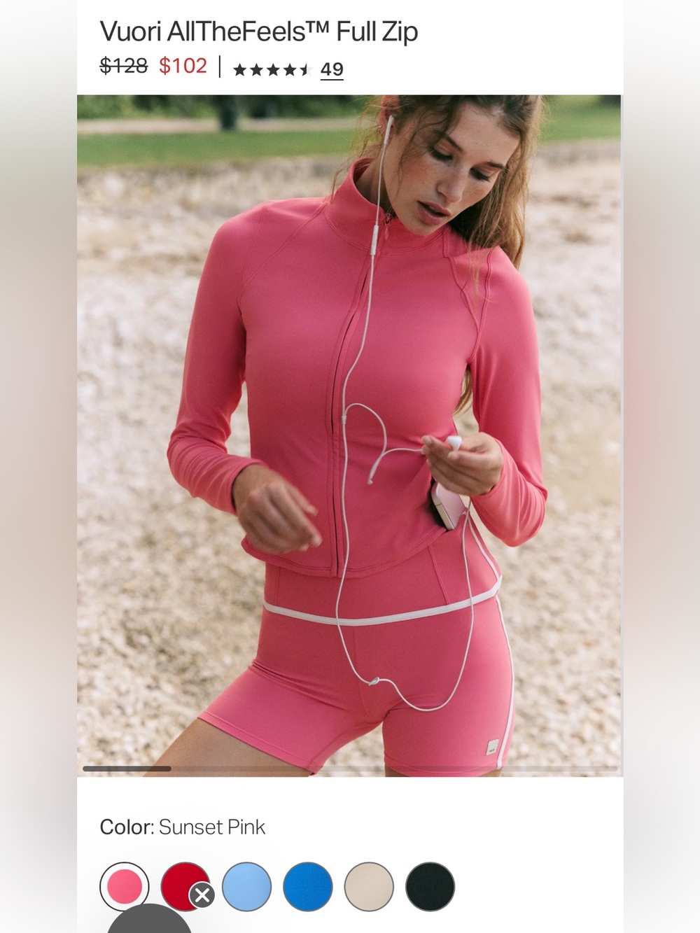 Vuori Women's Full Zip. Size Small - Picture 4 of 6